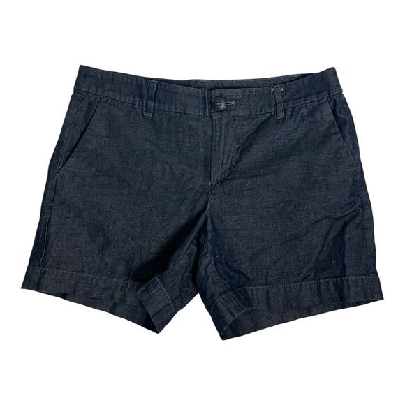 Ann Taylor Chambray Womens Shorts 4 Casual Chino Preppy Twee Factory - Picture 1 of 4